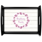 Farm House Black Wooden Tray - Large (Personalized)