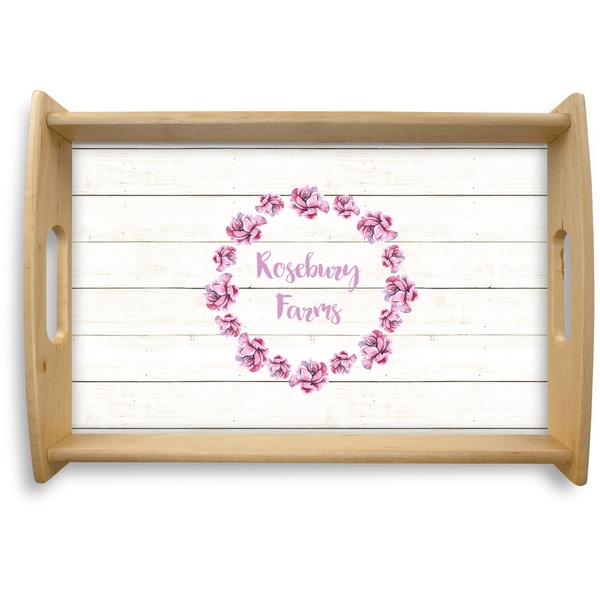 Custom Farm House Natural Wooden Tray - Small (Personalized)
