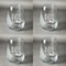 Farm House Set of Four Personalized Stemless Wineglasses (Approval)
