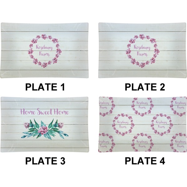 Farm House Set of Rectangular Dinner Plates (Approval)