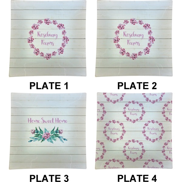 Farm House Set of Square Dinner Plates (Approval)