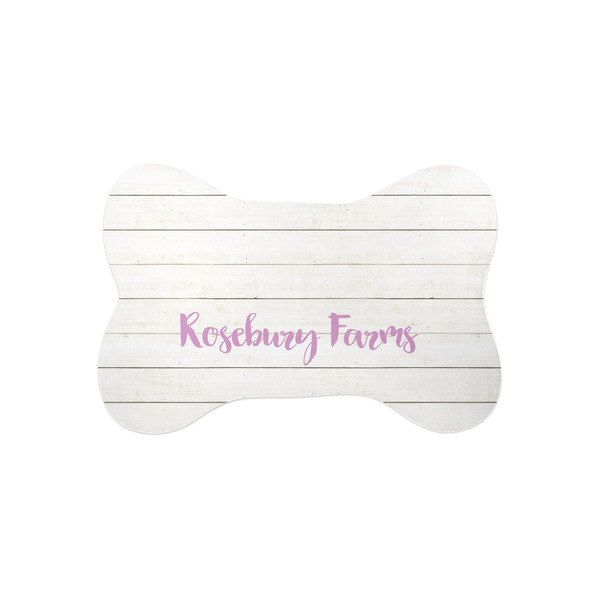 Custom Farm House Bone Shaped Dog Food Mat (Small) (Personalized)