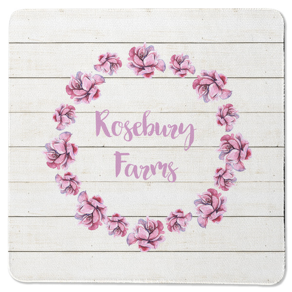Custom Farm House Square Rubber Backed Coaster (Personalized)