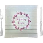 Farm House Glass Square Lunch / Dinner Plate 9.5" (Personalized)