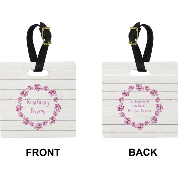 Farm House Square Luggage Tag (Front + Back)