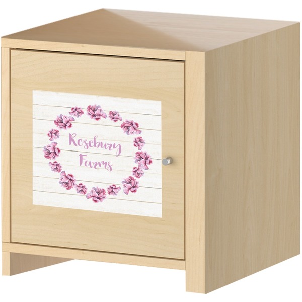 Farm House Square Wall Decal on Wooden Cabinet