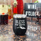 Farm House Stainless Wine Tumblers - Black - Double Sided - In Context