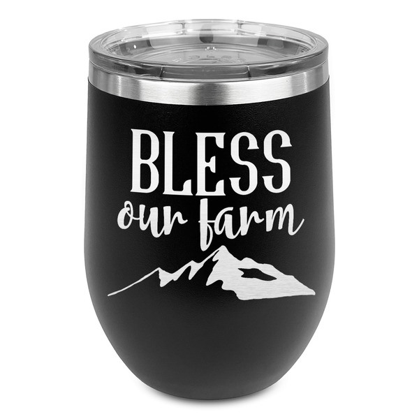 Custom Farm House Stemless Wine Tumbler - 5 Color Choices - Stainless Steel 