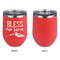 Farm House Stainless Wine Tumblers - Coral - Single Sided - Approval