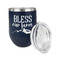 Farm House Stainless Wine Tumblers - Navy - Single Sided - Alt View