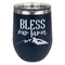 Farm House Stainless Wine Tumblers - Navy - Single Sided - Front
