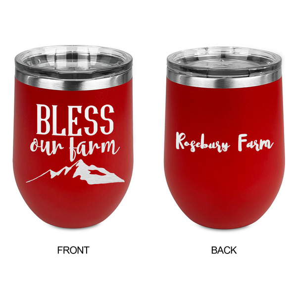 Farm House Stainless Wine Tumblers - Red - Double Sided - Approval
