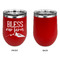 Farm House Stainless Wine Tumblers - Red - Single Sided - Approval