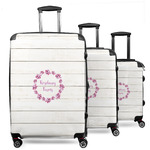 Farm House 3 Piece Luggage Set - 20" Carry On, 24" Medium Checked, 28" Large Checked (Personalized)