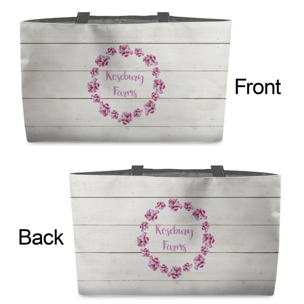 Farm House Tote w/Black Handles - Front & Back Views