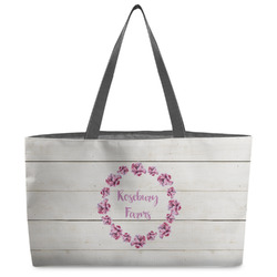 Farm House Beach Totes Bag - w/ Black Handles (Personalized)