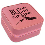 Farm House Travel Jewelry Boxes - Pink Leather