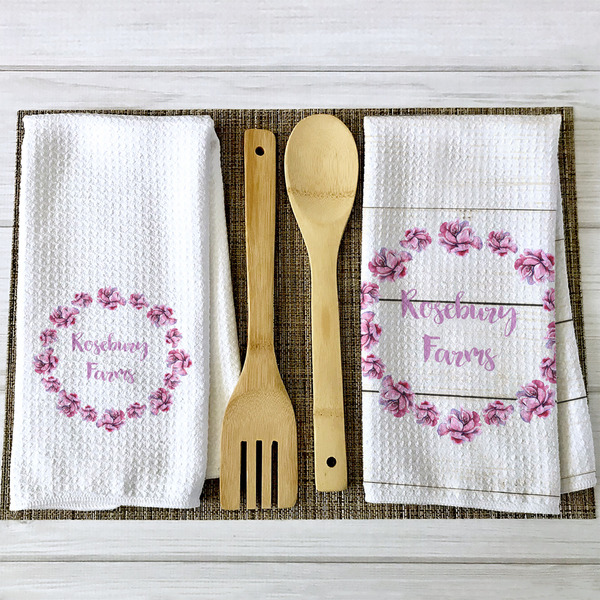Farm House Waffle Weave Towels - 2 Print Styles