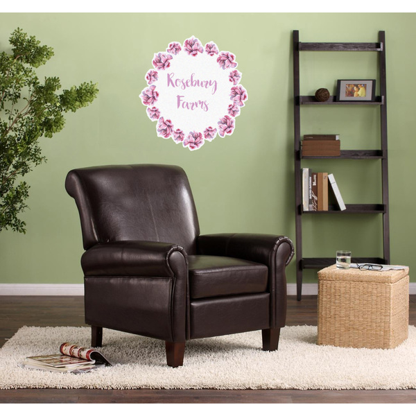 Farm House Wall Graphic on Living Room Wall