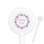 Farm House 5.5" Round Plastic Stir Sticks - White - Single Sided (Personalized)