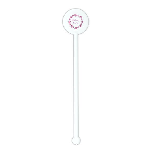 Farm House White Plastic 5.5" Stir Stick - Round - Single Stick