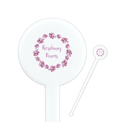 Farm House 7" Round Plastic Stir Sticks - White - Single Sided (Personalized)