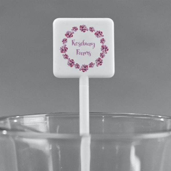 Farm House White Plastic Stir Stick - Square - Main