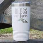 Farm House 20 oz Stainless Steel Tumbler - White - Single Sided