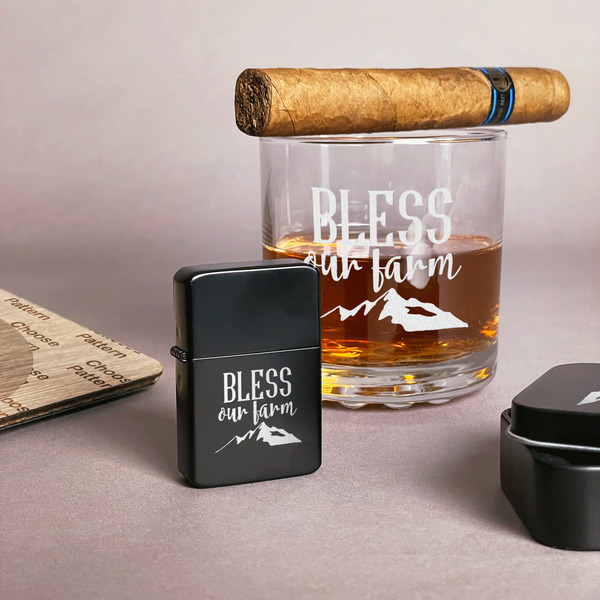 Farm House Windproof Lighters - Black - In Context