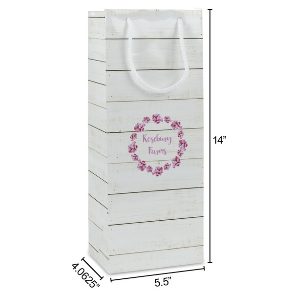 Farm House Wine Gift Bag - Dimensions