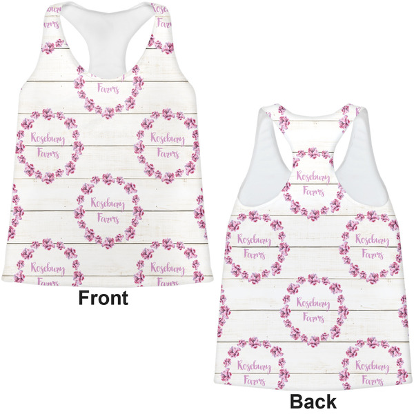 Farm House Womens Racerback Tank Tops - Medium - Front and Back