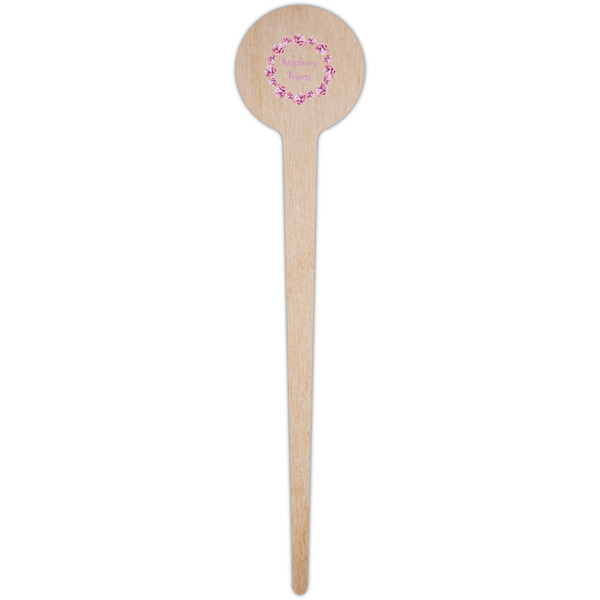 Farm House Wooden 4" Food Pick - Round - Single Pick