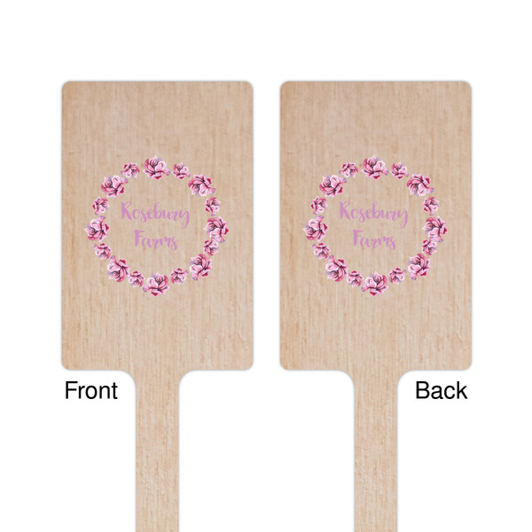 Farm House Wooden 6.25" Stir Stick - Rectangular - Double Sided - Front & Back