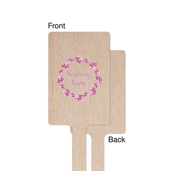 Farm House Wooden 6.25" Stir Stick - Rectangular - Single - Front & Back