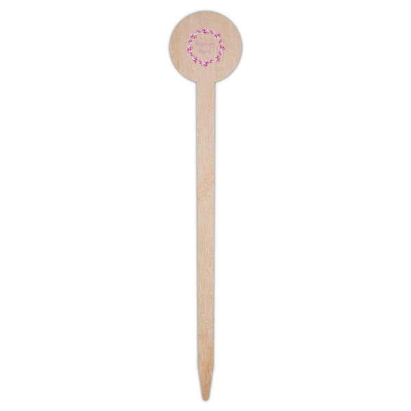 Farm House Wooden 6" Food Pick - Round - Single Pick