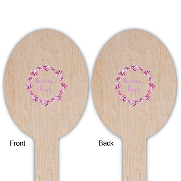 Farm House Wooden Food Pick - Oval - Double Sided - Front & Back