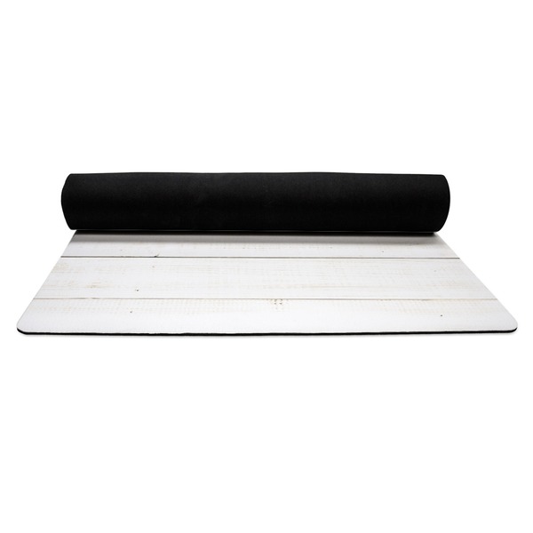 Farm House Yoga Mat Rolled up Black Rubber Backing