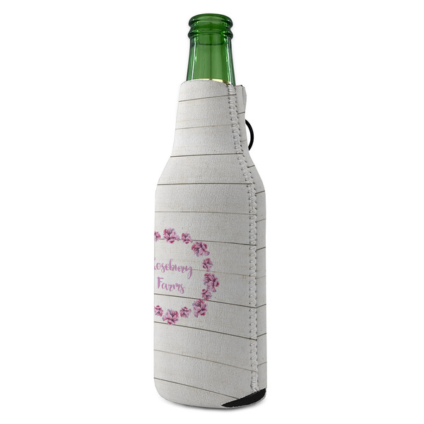 Farm House Zipper Bottle Cooler - ANGLE (bottle)