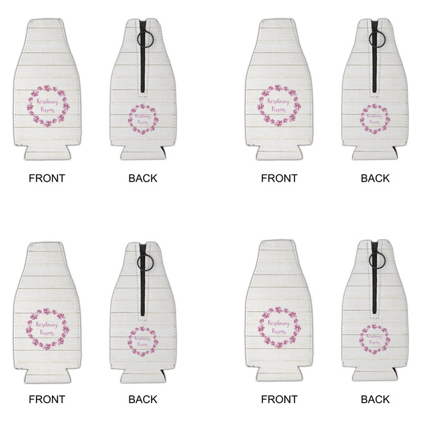 Farm House Zipper Bottle Cooler - Set of 4 - APPROVAL