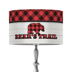 Lumberjack Plaid 12" Drum Lamp Shade - Fabric (Personalized)