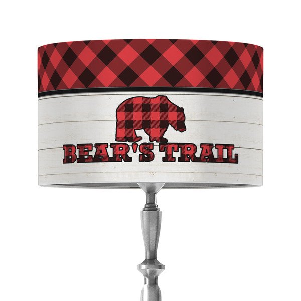 Custom Lumberjack Plaid 12" Drum Lamp Shade - Fabric (Personalized)