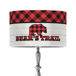 Lumberjack Plaid 12" Drum Lamp Shade - Poly-film (Personalized)