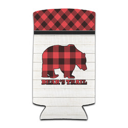 Lumberjack Plaid Can Cooler (tall 12 oz) (Personalized)