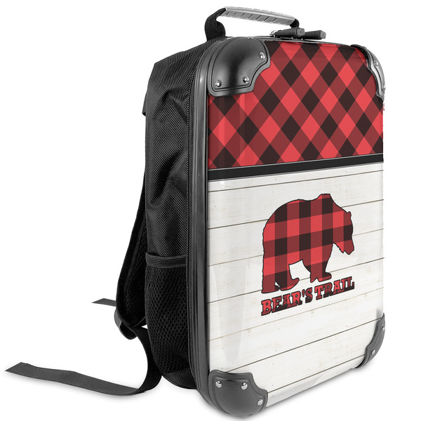 Custom Lumberjack Plaid Kids Hard Shell Backpack (Personalized)