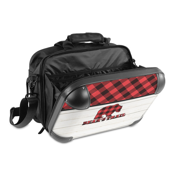 Lumberjack Plaid 15" Hard Shell Briefcase - Open