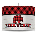 Lumberjack Plaid Drum Pendant Lamp (Personalized)