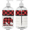 Lumberjack Plaid 16 oz Plastic Liquid Dispenser- Approval- White