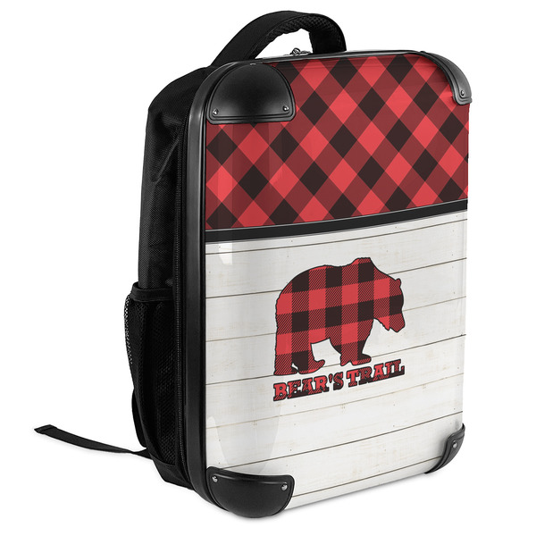 Lumberjack Plaid 18" Hard Shell Backpacks - ANGLED VIEW