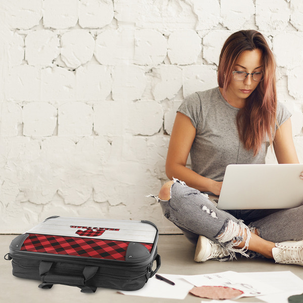 Lumberjack Plaid 18" Laptop Briefcase - LIFESTYLE