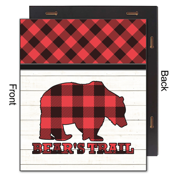 Lumberjack Plaid 20x24 Wood Print - Front & Back View
